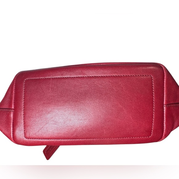 Vintage COACH 9846 Shoulder Bag Red Leather Small Legacy Hampton Tote 90s - Picture 14 of 16